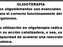 Definición de Oligoterapia. Fuente: Integra Salud Talavera