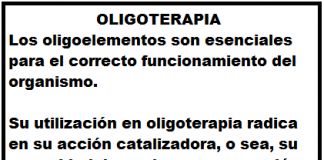 Definición de Oligoterapia. Fuente: Integra Salud Talavera