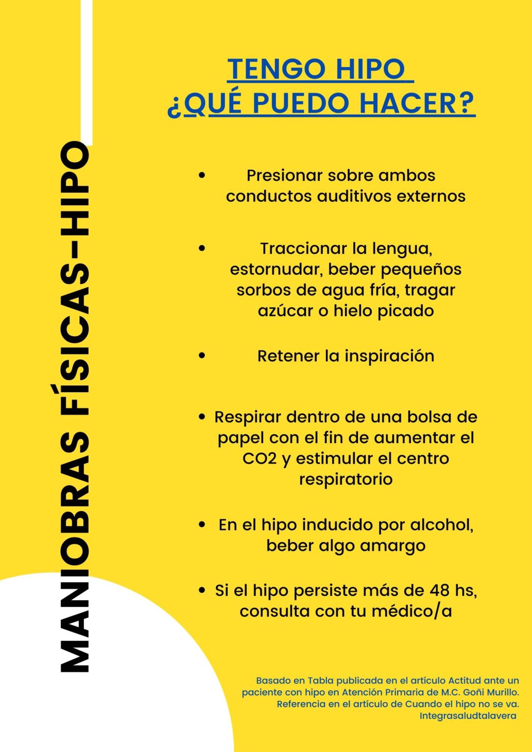 Hipo persistente, cómo quitarlo Revista online de salud en español