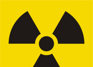 Símbolo de radiación según legislación española.