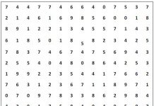 Sopa de números sopa de números