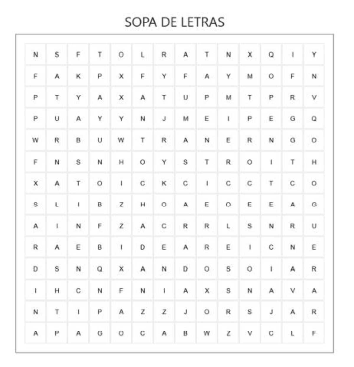 sopa de letras de historia negra